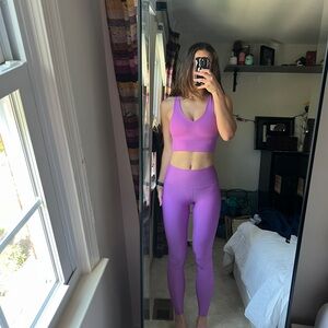ALO Yoga Purple Leggings and Top Set